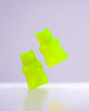 kolczyki z żywicy Misie z żywicy - kolczyki - wkrętki - sztyfty - NEON YELLOW.