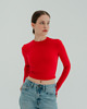 bluzki z długim rękawem damskie Longsleeve do jogi damski VOGUE - lipstick red