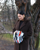 torebki różne MUFF BAG  czerwono-czarna