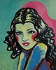 obrazy Obraz  ręcznie malowany do salonu gilda rita hayworth