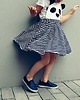 spódniczki dla dziewczynki Sukienka z szelkami Panda