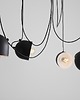 lampy wiszące Lampa wisząca pająk Popo 4 klosze - czarna