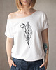 t-shirt damskie Konwalia Oversize Biały