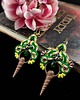 kolczyki soutache Lody Pistacjowe kolczyki sutasz