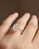 pierścionki - różne Crystal - Szklany pierścionek z kuleczkami