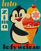 plakaty Plakat  lato zima lody wcinam   pingwin  30cmx40cm