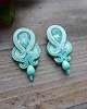 kolczyki soutache Aqua-  kolczyki Soutache