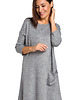 tuniki damskie Tunika swetrowa o luźnym kroju - szara (S-151)