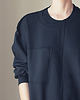bluza bez kaptura damska Surowa Czarna Bluza 1 z 2 plus Kieszeń