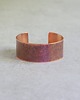 bransoletki - inne Bransoletka miedziana ze żłobieniami patynowana 17,7x2,6 cm