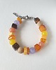 bransoletki z kamieni naturalnych Bransoletka SZASZŁYK bursztyn, jadeit, fiolet, żółty