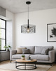 lampy wiszące Czarna lampa wisząca do salonu w stylu loftowym CLIZA LOFT