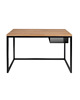 biurka Biurko loftowe stal drewno czarne 120cm x 50cm dąb industrialne