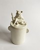 pojemniki na biżuterię Pojemnik z kotem, szkatułka, ceramiczny kot rzeźba kota