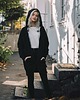 bluza z kapturem damska Bluza rozpinana LUZAK czarny