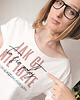 t-shirt damskie Jak Ci nie idzie Oversize Biały