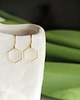 kolczyki z mosiądzu Minimalist Hexagon Earrings