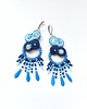 kolczyki soutache Kolczyki sutasz granatowo-niebieskie