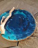 patery i talerze Duży niebieski talerz ręcznie wykonany 28 cm