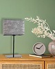 lampy stołowe Czarna lampka nocna do sypialni z designerskim abażurem AMALFI