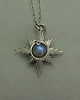 wisiory Mały wisiorek róża wiatrów  niebieski labradoryt wire wrapping