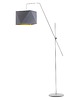 lampy podłogowe Srebrna lampa podłogowa z regulowanym ramieniem TOLEDO GOLD