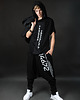 t-shirty męskie Czarny t-shirt z kapturem Express yourself