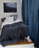zasłony Lniane Zasłony z tunelem - navy blue