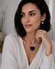 wisiory Naszyjnik PEARL HEART x Bardzo czarny
