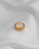 pierścionki złote Regulowany złoty pierścionek ze stali chirurgicznej pozłacany