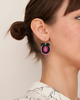 kolczyki soutache Małe kolczyki sutasz różowy czarny