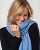 szale damskie Szal Wełniany MANUL Niebieski- duży lekki pluszowy szalik 100% Merino RWS