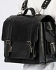 plecaki Torba i tornister skórzany vintage 2w1 czarny BR91