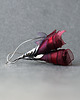 kolczyki wire wrapping Srebrne kolczyki dzwonki burgund