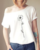 t-shirt damskie Maku kwiat Krótki biały Oversize