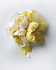 broszki Unikatowa broszka z żółtymi jedwabnymi kwiatami