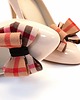 klipsy do butów Kokardki 3D a'la Burberry- klipsy do butów