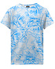 t-shirty dla dziewczynki T-shirt Girl DR.CROW Peonies Blue