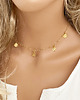 chokery Naszyjnik choker z monetkami, złote dyski
