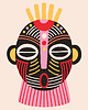obrazy African mask  - obraz na płótnie lub plakat