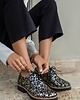 półbuty damskie SKÓRZANE PÓŁBUTY ZAPATO 258 ZŁOTE KWIATY