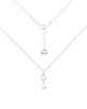 chokery Srebrny choker pancerka z kluczem