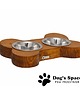 dla zwierząt różne PSIA KOŚĆ Drewniany stojak dla psa, miski