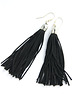 kolczyki chwosty Czarne kolczyki chwosty frędzle