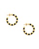 kolczyki - inne Kolczyki koła czarne - sztyfty ze stali szlachetnej pozłacanej
