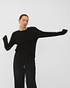 bluzki z długim rękawem damskie Sweatshirt Let's talk black poduchy