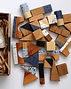gry edukacyjne dla dzieci 30 kolorowych klocków w worku / BLUE & GREY