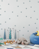 naklejki ścienne do pokoju dziecka Szare groszki, naklejki na ścianę 105 SZT