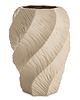 wazony Wazon porcelanowy 30,5x21x21 cm TWISTER beżowy