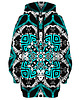 bluza z kapturem damska Bluza Oversize Tunika DR.CROW Mint Baroque
